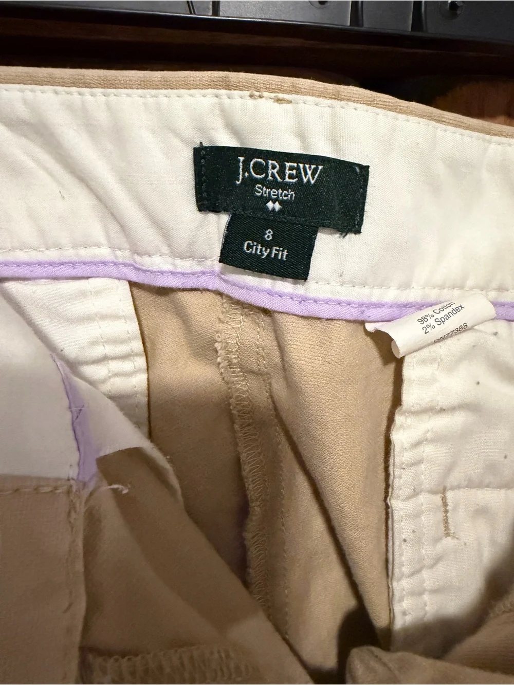 J.Crew Stretch City Fit Khaki Chinos Women’s Size 8